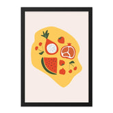 Fruit Wall Art Print, Kitchen Decor, Modern Art, Colorful Fruit Design, Home Decor, Wall Decor, Gift Idea - Tawshia